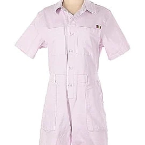 Light Lavender Short Sleeve Romper - Picture 1 of 5